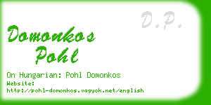 domonkos pohl business card